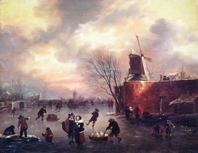 Scena di pattinaggio invernale da Claes Molenaer